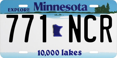 MN license plate 771NCR