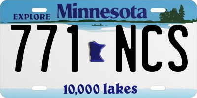 MN license plate 771NCS