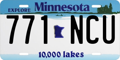 MN license plate 771NCU