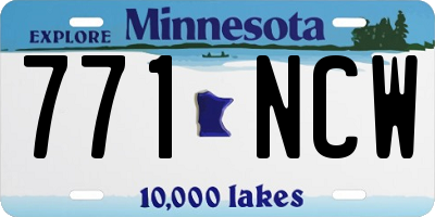 MN license plate 771NCW