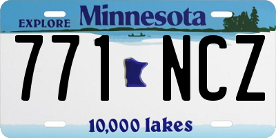 MN license plate 771NCZ