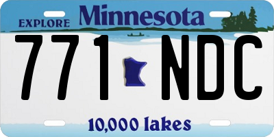 MN license plate 771NDC