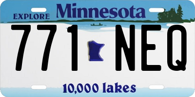 MN license plate 771NEQ