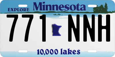 MN license plate 771NNH