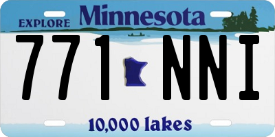 MN license plate 771NNI