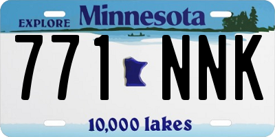MN license plate 771NNK