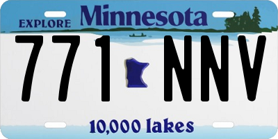 MN license plate 771NNV