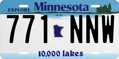 MN license plate 771NNW