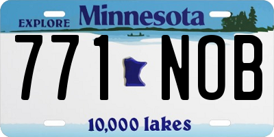MN license plate 771NOB