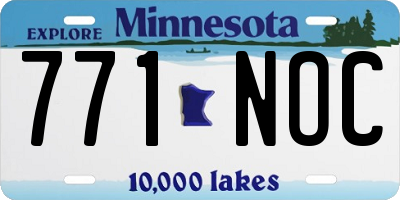 MN license plate 771NOC