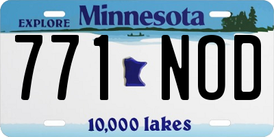MN license plate 771NOD