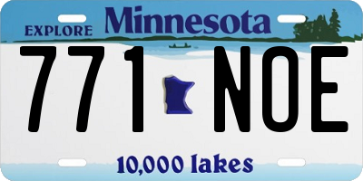 MN license plate 771NOE