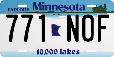 MN license plate 771NOF