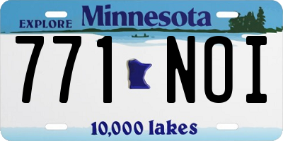 MN license plate 771NOI