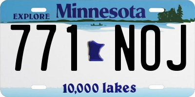 MN license plate 771NOJ