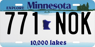 MN license plate 771NOK