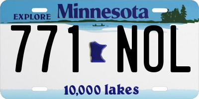 MN license plate 771NOL