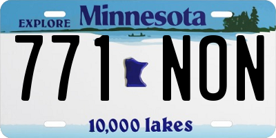 MN license plate 771NON