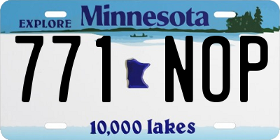 MN license plate 771NOP