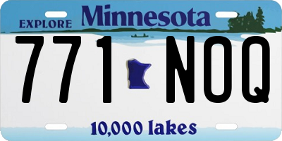MN license plate 771NOQ