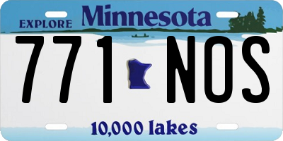 MN license plate 771NOS