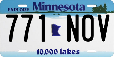 MN license plate 771NOV