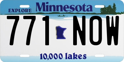 MN license plate 771NOW