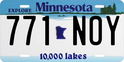 MN license plate 771NOY