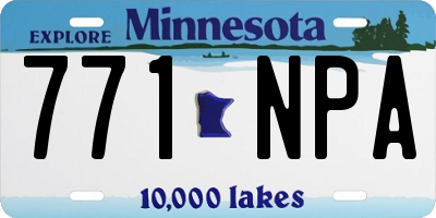 MN license plate 771NPA
