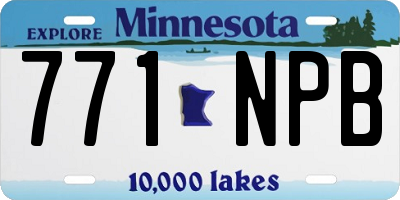 MN license plate 771NPB