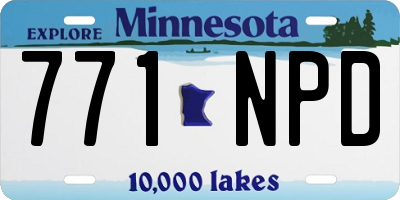 MN license plate 771NPD