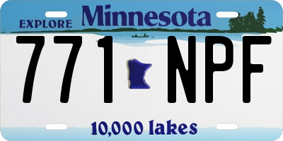 MN license plate 771NPF