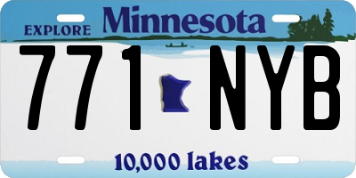 MN license plate 771NYB