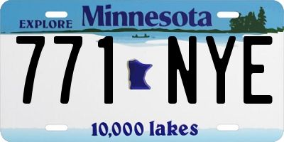 MN license plate 771NYE