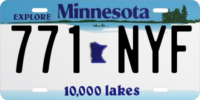 MN license plate 771NYF