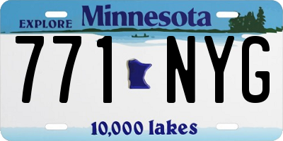 MN license plate 771NYG