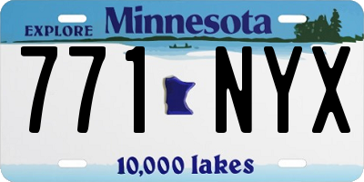 MN license plate 771NYX