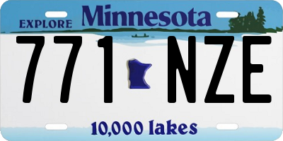 MN license plate 771NZE