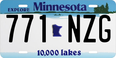 MN license plate 771NZG
