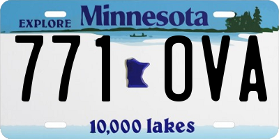 MN license plate 771OVA