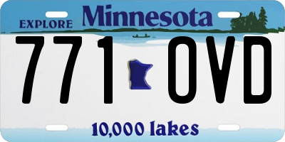 MN license plate 771OVD