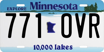 MN license plate 771OVR