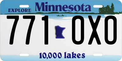 MN license plate 771OXO