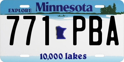 MN license plate 771PBA
