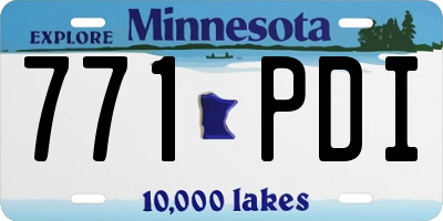 MN license plate 771PDI