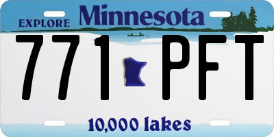 MN license plate 771PFT