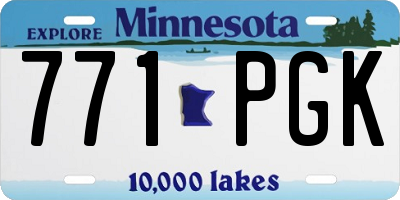 MN license plate 771PGK