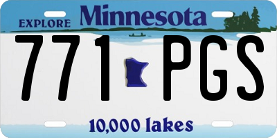 MN license plate 771PGS