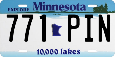 MN license plate 771PIN