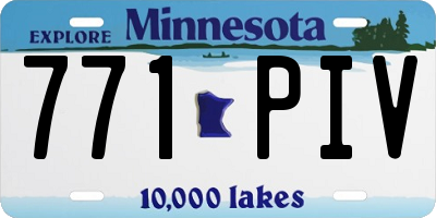 MN license plate 771PIV